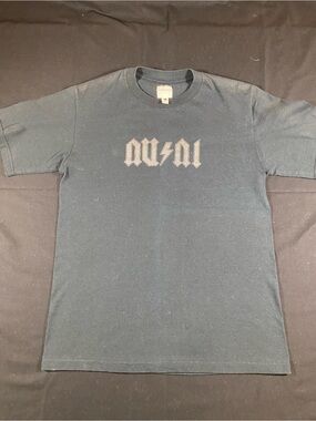 Black Short-Sleeve Graphic Tee with Gothic Bolt Logo